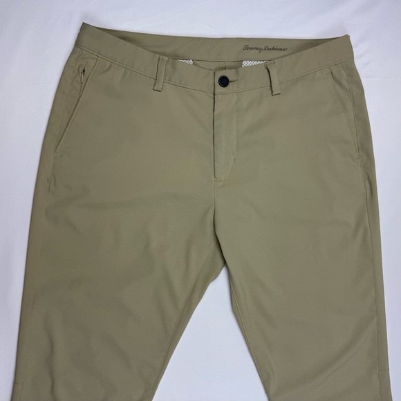 Tommy Bahama Mens IslandZone Golf Pants 35 x 31 Khaki/Tan Tapered Stretch B7 - Picture 4 of 10